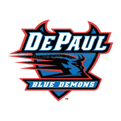 DePaul Blue Demons Logo T-shirts Iron On Transfers N4259 - Click Image to Close